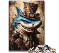 Jigsaw Puzzles for Teenagers 1000 Pieces Dr. Shark Puzzles for Teenagers,Educational Toy Funny Family Games Unique Home Decor (26x38cm)