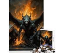 Jigsaw Puzzles for Teenagers 1000 Pieces Dragon Castle Adult Jigsaw Puzzles Precision Cutting Help The Brain Exercise Great Gifts for Gaming (38x52cm)