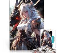 Jigsaw Puzzles for teenagers 1000 Pieces Dragon Maiden Warrior Hands-on-Spiel Künstlersammlung, Bildende Kunst50x70cm