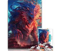 Jigsaw Puzzles for Teenagers 1000 Pieces Dragon Monster Fury 1000 Pieces for Teenagers,Learning Educational Toys Family Games Unique Birthday And Gifts (size 38x26cm)