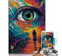 Jigsaw Puzzles for Teenagers 1000 Pieces Dream Eye,Toys Educational Games Stress Relieving Parent-child Interaction (38x26cm)