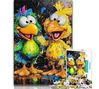 Jigsaw Puzzles for Teenagers 1000 Pieces Duck Graffiti Adult Puzzles,Relax Games Is Ideal As A Gift for The Whole Family (size 75x50cm)