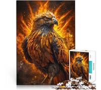 Jigsaw Puzzles for teenagers 1000 Pieces Eagle in Flames Lernspiele Heimdekoration Geburtstagsgeschenk, Geschenke, Wandkunst75x50cm