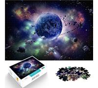 Jigsaw Puzzles for teenagers 1000 Pieces Earth in Space Galaxy Family Activity 26x38cm Secret Santa Gifts for and Age 14
