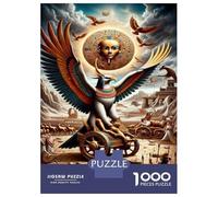 Jigsaw Puzzles for Teenagers 1000 Pieces Egyptian God Horus Art Print Puzzle for Adults Toy Wall Decor Difficult Challenge for Is Ideal As A Gift 70x50cm/1000pcs