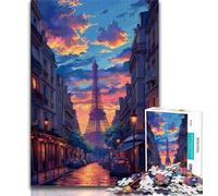 Jigsaw Puzzles for Teenagers 1000 Pieces Eiffel Tower in Paris Teenager Puzzles,Educational Family Game Suitable for Desktop Decoration 75x50cm