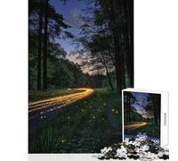 Jigsaw Puzzles for Teenagers 1000 Pieces Enchanted Forest Path at Twilight Hands-on Game Difficult Hard Anti-Stress Toys Improving Love between Couples (75X50CM)