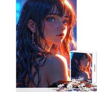 Jigsaw Puzzles for Teenagers 1000 Pieces Enigmatic Glow︰ A Portrait of Elegance Educational Toy Birthday Gift Brain Teaser Game Difficult And Challenge Size 38x52cm