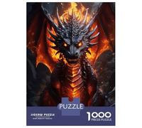 Jigsaw Puzzles for Teenagers 1000 Pieces Epic Fire Dragon Jigsaws for Adults Relaxing Games Analysis And Logic Difficult And Challenge 52x38cm/1000pcs