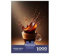 Jigsaw Puzzles for Teenagers 1000 Pieces Espresso Coffee Cup Art Print Jigsaw for Adults Family Games Perfect Decoration Difficult And Challenge 52x38cm/1000pcs