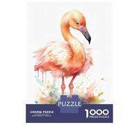 Jigsaw Puzzles for Teenagers 1000 Pieces Exotic Watercolor Flamingo Jigsaws for Adults Fun Games For Family Fun for Is Ideal As A Gift 52x38cm/1000pcs