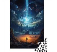 Jigsaw Puzzles for Teenagers 1000 Pieces Explore The Universe Space Adventure Poster Puzzle for Adults Relaxing Games Difficult Challenge Parent-child Interaction 52x38cm/1000pcs