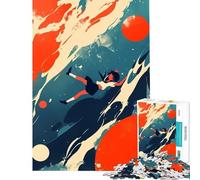 Jigsaw Puzzles for Teenagers 1000 Pieces Falling Through Space Toys Educational Games Brain Teaser Game Wall Decoration Secret Santa Gifts (Size 38x52cm)