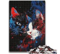 Jigsaw Puzzles for Teenagers 1000 Pieces Fantasy Art Cat 1000 Pieces for Adults,Enhance Love between Couples for Ages 14+ (75x50cm)