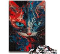 Jigsaw Puzzles for Teenagers 1000 Pieces Fantasy Art Cat Puzzles for Teenagers,Educational Toy Funny Family Games Unique Home Decor (26x38cm)