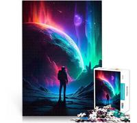 Jigsaw Puzzles for teenagers 1000 Pieces Fantasy Astronaut pädagogische Herausforderung Ein Kunstwerk38x26cm