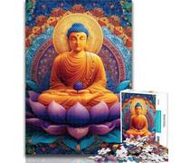 Jigsaw Puzzles for Teenagers 1000 Pieces Fantasy Buddha 1000 Pieces for Adults,family Fun Games Is Ideal As A Gift for The Whole Family 26x38cm