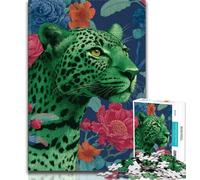 Jigsaw Puzzles for Teenagers 1000 Pieces Fantasy Cheetah Adult Puzzles,family Fun Games Is Ideal As A Gift for The Whole Family 26x38cm