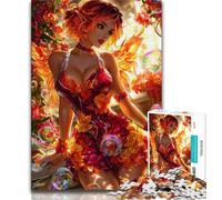 Jigsaw Puzzles for Teenagers 1000 Pieces Fantasy Dark Girl 1000 Pieces for Teenagers,Stress Reliever Difficult Challenge Secret Santa Gifts 38x26cm