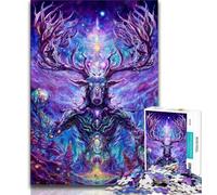 Jigsaw Puzzles for Teenagers 1000 Pieces Fantasy Deer,Challenging To Complete But Fun And Humorous Unique Birthday And Gifts 38x26cm