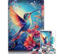 Jigsaw Puzzles for Teenagers 1000 Pieces Fantasy Diamond Hummingbird Adult Jigsaw,Staycation Kill Time with Fully Interlocking Randomly Shaped Pieces 26x38cm