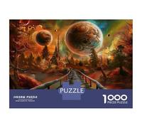 Jigsaw Puzzles for Teenagers 1000 Pieces Fantasy Forest Bridge Puzzle Teenager Puzzles Toy Wall Decor Home Decoration Parent-child Interaction 70x50cm/1000pcs