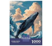Jigsaw Puzzles for Teenagers 1000 Pieces Fantasy Sea Whale Puzzles for Adults Hands-on Game Improve Memory Parent-child Interaction 70x50cm/1000pcs
