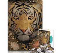 Jigsaw Puzzles for Teenagers 1000 Pieces Fantasy Tiger Teenager Jigsaw,Challenging Difficult Deal As Gifts for The Whole Family 75x50cm