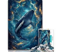 Jigsaw Puzzles for Teenagers 1000 Pieces Fantasy Whale,Family Activity Fun at Home Activities,Birthday Present,Travel Gifts (38x26cm)