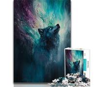 Jigsaw Puzzles for Teenagers 1000 Pieces Fantasy Wolf Portrait,Educational Games Home Decoration Birthday Present,Gifts,Wall Art (38x26cm)