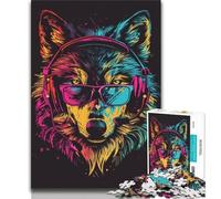 Jigsaw Puzzles for Teenagers 1000 Pieces Fantasy Wolf Teenager Puzzles,Educational Family Game Suitable for Desktop Decoration 26x38cm