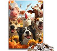 Jigsaw Puzzles for Teenagers 1000 Pieces Farm Animals Help The Brain Exercise Addictive Toys to Cultivate Patience Suitable for Couples 26x38cm