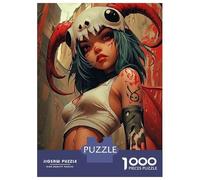 Jigsaw Puzzles for Teenagers 1000 Pieces Fiery Demon Girl Jigsaw for Adults Toy Wall Decor Improve Memory Birthday And Unique Gifts 52x38cm/1000pcs