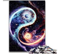 Jigsaw Puzzles for Teenagers 1000 Pieces Fire And Ice Yin And Yang, Games Toys Gift Unique Birthday And Gifts for And Age 14 Years Up (Size 50x75cm)