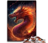 Jigsaw Puzzles for Teenagers 1000 Pieces Fire Dragon in Heaven Adult Jigsaw,Stress Reliever Difficult Challenge Unique Home Decor And Gifts (26x38cm)
