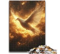 Jigsaw Puzzles for Teenagers 1000 Pieces Flame Dove Adult Puzzles,family Fun Games Is Ideal As A Gift for The Whole Family (26x38cm)