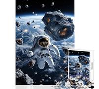 Jigsaw Puzzles for Teenagers 1000 Pieces Floating Astronaut in Asteroid Field Cosmic Orbit Hands-on Game Difficult Hard Anti-Stress Toys Improving Love between Couples (38X52CM)