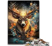 Jigsaw Puzzles for Teenagers 1000 Pieces Flower Deer Educational Family Game Deal As Gifts for The Whole Family for And Age 14 Years Up 50x75cm