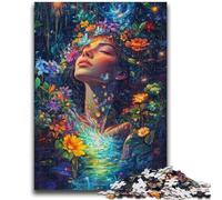 Jigsaw Puzzles for Teenagers 1000 Pieces Flower Girl Family Game Stress Reliever Difficult Challenge Suitable for Couples 50x75cm