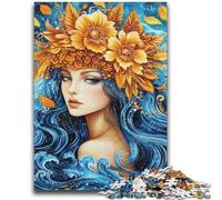 Jigsaw Puzzles for Teenagers 1000 Pieces Flower Girl Help The Brain Exercise Addictive Toys to Cultivate Patience Perfect Decoration 26x38cm