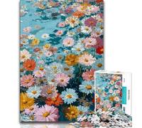 Jigsaw Puzzles for Teenagers 1000 Pieces Flower Oil Painting Teenager Jigsaw,Stress Reliever Difficult Challenge Secret Santa Gifts (size 75x50cm)