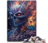 Jigsaw Puzzles for Teenagers 1000 Pieces Flower Skeleton on Fire Challenging To Complete But Fun And Humorous Birthday Present, Gifts, Wall Art 38x26cm