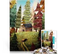 Jigsaw Puzzles for teenagers 1000 Pieces Forest Secret Schwierig und herausfordernd Geeignet für die Schreibtischdekoration52x38cm