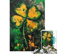Jigsaw Puzzles for Teenagers 1000 Pieces Four Leaf Clover Jigsaws for Adults Fun Games Hand Speed Race Parent-child Interaction (size 38x26cm)