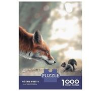 Jigsaw Puzzles for Teenagers 1000 Pieces Fox Meets Squirrel Jigsaw Puzzle DIY Toys Stress Reliever Parent-child Interaction 38x26cm/1000pcs