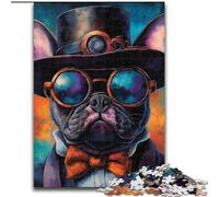 Jigsaw Puzzles for Teenagers 1000 Pieces French Bulldog, Learning Educational Toys Unique Birthday And Gifts for Age 14+ (Size 26x38cm)