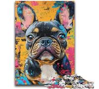 Jigsaw Puzzles for Teenagers 1000 Pieces French Bulldog Oil Painting 1000 Pieces for Adults,family Fun Games Is Ideal As A Gift for The Whole Family (50x75cm)