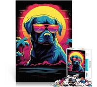 Jigsaw Puzzles for teenagers 1000 Pieces French Bulldog Retro Style Hands-on-Spiel Verbessern Sie das Gedächtnis52x38cm