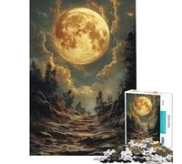Jigsaw Puzzles for Teenagers 1000 Pieces Full Moon Path Jigsaw for Adults Hands-on Game Analysis And Logic Birthday And Unique Gifts (Size 38x26cm)