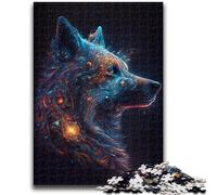 Jigsaw Puzzles for Teenagers 1000 Pieces Galactic Art Wolf Puzzles,Challenging Game Gifts for Is Ideal As A Gift for The Whole Family (75x50cm)